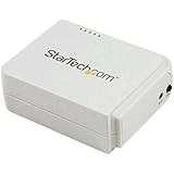 StarTech.com 1-Port Wireless N USB 2.0 Network Print Server - 10/100 Mbps Ethernet USB Printer Server Adapter - Windows 10-802.11 b/g/n (PM1115UW)