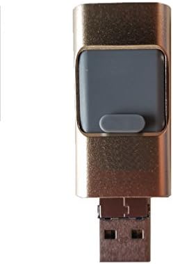 USB Flash Drives for iPhone 256GB Memory Stick Flash Drive External Storage Flash Memory Pen Drive for iphone and ipad iOS/ Android (Gold 256)