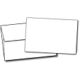 4" x 6" Heavyweight Blank White Greeting Card Sets (20 Cards & Envelopes)