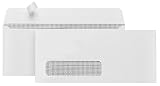 500 No. 10 Self Seal Single Window Security Envelopes -Designed for QuickBooks Invoices and Business Statements - Computer Printed Checks with Strong Peel and Seal Flap - Number 10 Size 4 1/8 X 9 1/2