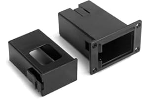 SEADIQUIET 1Pc Guitar Pickup Battery Box Battery Guitar Case Acoustic Guitar Pickup Parts, Pickup Shell Cover Installed on Bass with 9V Battery Box, Case Holder Replacement for EQ 7545R Bass Accessories（Black）