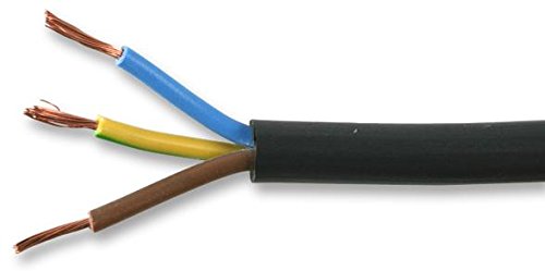 Pro Elec PEL01081 1.00 mm2 3183Y 3-Core mains Cable, 10A, Black, 100 m