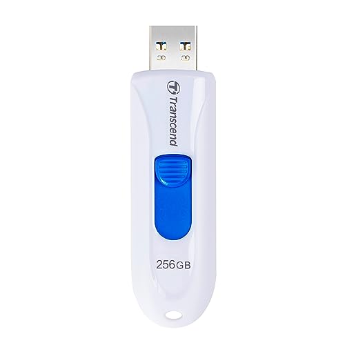 Transcend Jetflash 790 256GB USB Stick, Weiss |SuperSpeed USB 3.1 Gen 1 |Kappenloses Design mit Schieberegler |Ideal für iPhone 15/16/17, MacBook, iPa