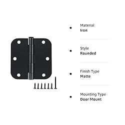 3 Pack Black Door Hinges for Doors 3 1/2 Interior
