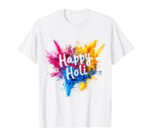 Photo 1 of Happy Holi For Women Men Kids Color India Hindu Gifts T-Shirt