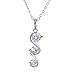 YAZILIND 18K Silver Plated Pendant Cubic Zirconia Jewelry Bridal Jewelry Drop Necklace