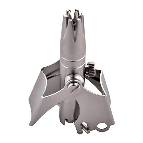 Stainless Steel Portable 6 Teeth Manual Nose Ear Hair Trimmer for Men/Rotary Trimmer Compact