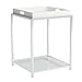 Convenience Concepts Palm Beach End Table with Shelf and Removable Trays, White