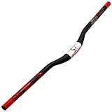 Jessica Acekit Lightweight 31.8mm (1 1/4 inch) Aluminium Alloy Bicycle Handlebar for Road Bike Mountain Bike(760mm-Red-Riser Bar)
