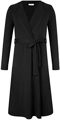 AMONIDA Men Cotton Hooded Robe Knee Length Lightweight Spa Bathrobe