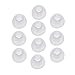 BLUECELL 5 Pair Large Clear color Silicone Replacement Ear Buds Tips for Audio-Technica Skullcandy Monster Sony Ultimate Ears Sharp Sennheiser Plantronics TDK Phillips Panasonic Denon Griffin JVC