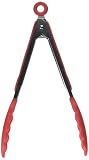 Silicone Chef Original Locking Non-Stick Kitchen Tongs 9-inch (Red)