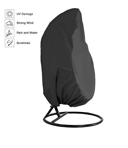 iiSPORT Heavy Duty 420D Hanging Chair Cover for Single Swinging Egg Chair, 74