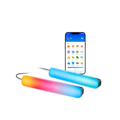 Gradient Light Bars – Affichage Multicolore RGBIC – Installation Polyvalente – Configuration Facile – Connexion Wi-FI – Contrôle Via Application/Voix – Compatible Google Home, Alexa et HomeKit