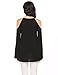 Zeagoo Women Long Sleeve Cold Shoulder Halter Neck Keyhole Swing Tunic Shirt Top