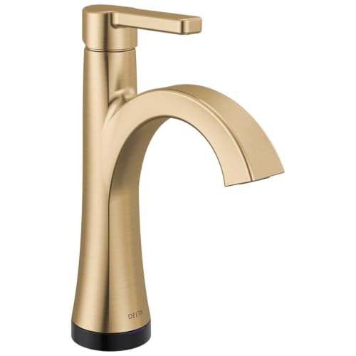 Delta Lineax Touchless Bathroom Faucet 1-Hole with Touch On Technology, Brushed Gold