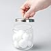 iDesign Forma Glass Bathroom Vanity Glass Apothecary Jar with Lid for Cotton Balls, Swabs, Cosmetic Pads, Candy, 3.5