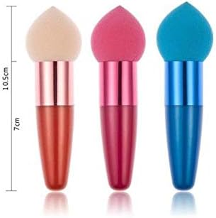 London Heritage Makeup Sponge Brush Puff Set for Face Liquid Cream Powder Blender Soft Sponge Beauty Foundation Highlighter Concealer Round Handle Tools, 3pcs