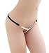 FasiCat Women's Womens Pearl Thongs G-strings Lace Underwear Panties for Women Free Size Black