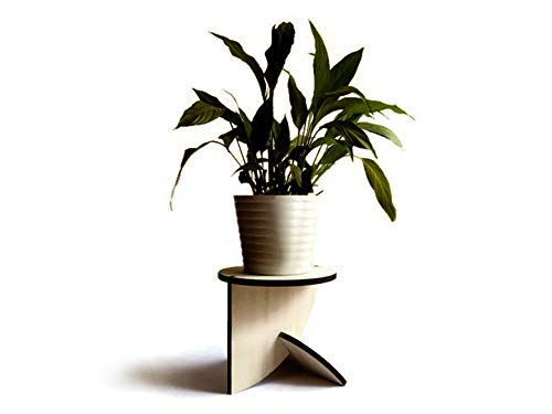 Amazon Com Round Wooden Pot Plant Stand Alone For Indoors In Many