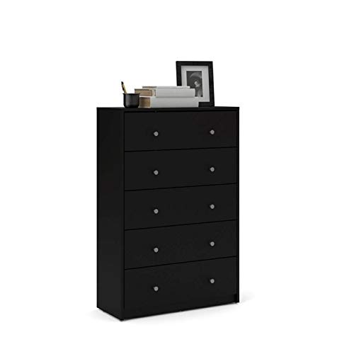 Pemberly Row Contemporary Tall 5 Drawer Slim Dresser Chest/Bedroom