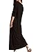 Haola Women's Long Sleeve Scoop Neck Long Dresses Loose Casual Maxi Dress