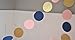 Navy Blue, Pale Pink and Gold Glitter Paper Garland