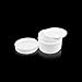 Houseables White Jar Container, 2 Oz, 60 ML Gram Capacity, Plastic, BPA Free, High Quality Double Wall w/ Removable Inner Liners & Dome Lids for Cosmetic Samples, Cream, Lotion