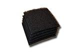 Black Course Filter Media - 5 Pack - 1" x 12" x 12" Pads