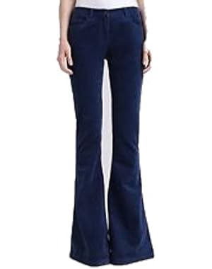 Theory Rezina Like Velvet Flare Jeans for Women in Bright Bue Size 00