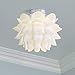 Possini Euro Design White Flower Modern Ceiling Light Semi Flush-Mount Fixture 15 3/4