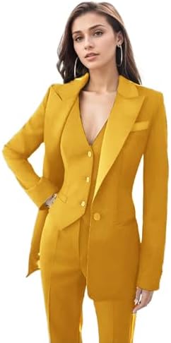 ladies yellow dress suit Amazon.com: Yellow Peak Lapel Women Pantsuits Women's Blazer Formal Ladies  Business Office Tuxedos Work Wear Suits : Clothing, Shoes & Jewelry