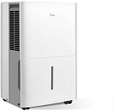 Midea Mad20C1Zws Portable Dehumidifier For Up To 1500 Sq Ft With Reusable Air Filter Ideal For Basement Bedroom Bathroom New 20 Pint2019 Doe (Previous 30 Pint) White