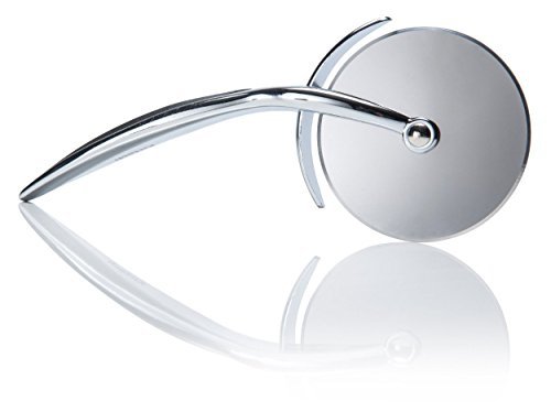 KitTech - Professional Pizza Cutter Wheel | Curved Non-Slip Grip, Sturdy Metal + Non-Toxic Plastic Design for Precision Cutting of Pizzas, Cookies, Pies, Dough, and More!