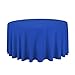 LTC LINENS Tablecloth 120 in Round for 60 Inch Circular Table - Royal Blue Table Cover - Washable, Wrinkle Resistant Polyester Fabric Cloth for Party