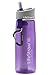LifeStraw Go Water Filter Bottle with 2-Stage Integrated Filter Straw for Hiking, Backpacking, and Travel, Purple
