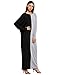 Verdusa Women's Color Block Long Sleeve Plus Size Caftan Casual Loose Maxi Dress