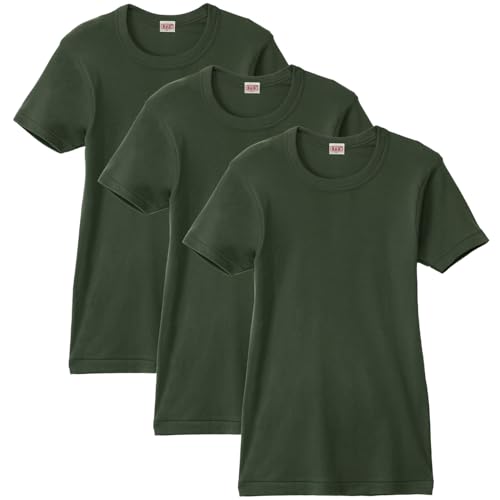 [ビー・ブイ・ディ] GOLD 丸首半袖Ｔシャツ3枚組 DGN M