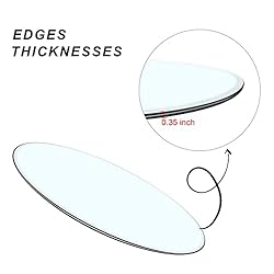 LFVFFA 36" Round Tempered Glass Table top; DIY