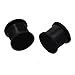 Longbeauty 9 Pair Solid Silicone Double Flared Saddle Tunnels Ear Plug Gauges Glow in Dark