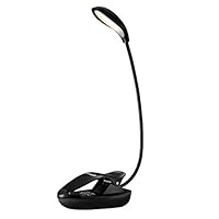 TOPELEK Reading Light, Upgraded 8 LED Rechargeable Book Light with 12 Brightness, Clip On Lamp with Flexible Goose Neck, Dual Hinge for Night Reading in Bed