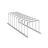 Spectrum Diversified Euro Kitchen Organizer for Plates, Cutting Boards Bakeware, Cooling, Pots & Pans, Serving Trays, Reusable Containers, and Lids Holder Rack, Chrome
