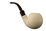 Bent Smooth Apple - Meerschaum Pipe - Hand Carved