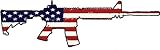 AR-15 Decal - AMERICAN FLAG AR-15 GUN Silhouette Vinyl Sticker - Ar-15 Bumper Sticker - Great Gun 2nd Amendment Patriot Molon Labe Gift - Made in the USA