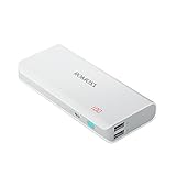 ROMOSS Sense 4 10400mAh Power Bank, 2-Port External Battery Packs Portable Charger with 2.1A / 1A Output Power LED Indicator for iPhone 7 / 7Plus, iPad, Samsung Galaxy S7 and More - White