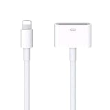 AKWOR 30 Pin Adapter | 8 Pin Male to 30 Pin Female | Works with Smartphones, Cars, Docking Stations and More White - 20cm