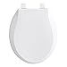 KOHLER K-4639-47 Cachet Round, Grip-Tight Bumpers, Quiet-Close, Quick-Attach Hardware, No Slam Toilet Seat, Almond
