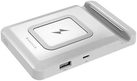 Rontech 4000mAh Qi Portable Wireless Charger Power Bank Portable Wireless Charging Pad - White