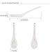 Porlien White Bone China Asian Soup Spoons 6.75 Inch-Set of 4
