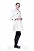 ForeMode Women Swing Double Breasted Wool Coat with Belt Buckle Spring Mid-Long Long Sleeve Lapel Dresses Outwear(White XXL)